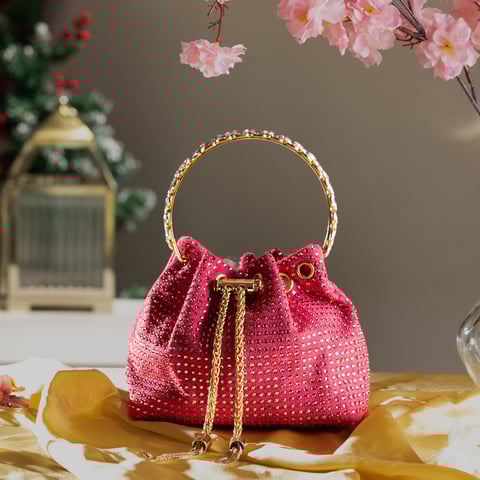 Velvet Verve Crystal Bucket Pink