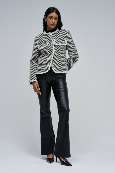 Tweed Wool Jacket W/ Padded Lining