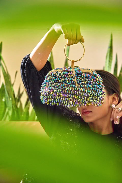 Midnight Drip Cloud Bag-Multi