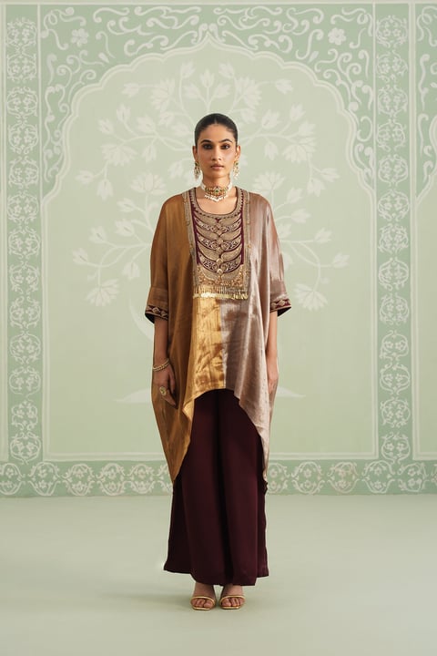 Gunjan Tissue Satin Embroidered Matching Set