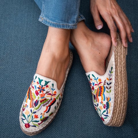 Exciting Diego Off-White Haut Platform Espadrilles