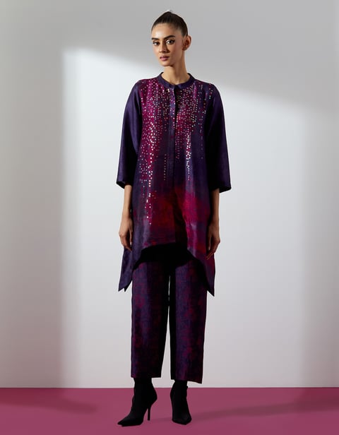 Maroon Shirt With Pants