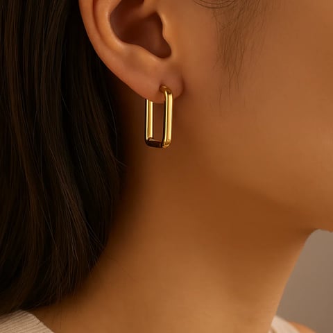 Oval Box Earrings