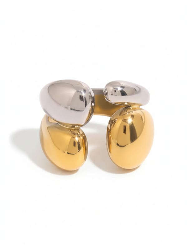 Dual Tone Cross-Border Ring — Cao Jewellery