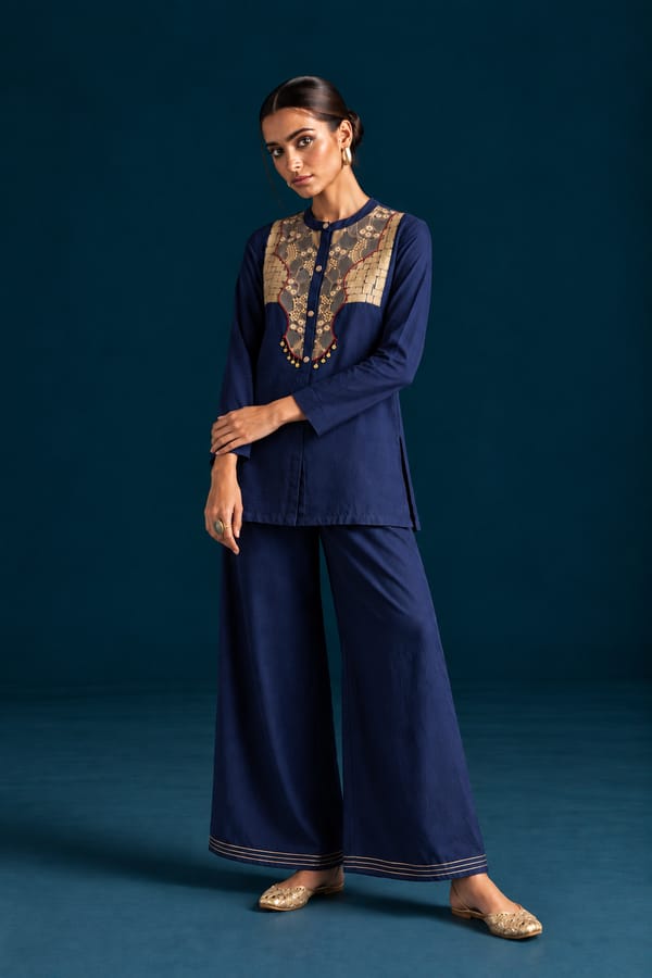 Hijr Embroidered Shirt-Style Co-ord Set — SAUNDH