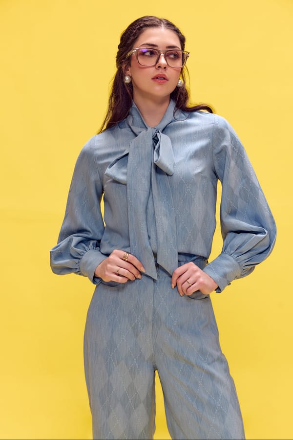 Fusion Bow Tie Up Shirt — AVERIE