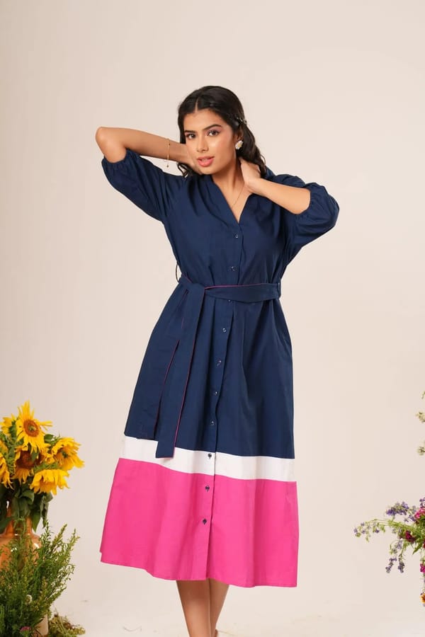 Colorblock Shirt Dress — Label by Mohita