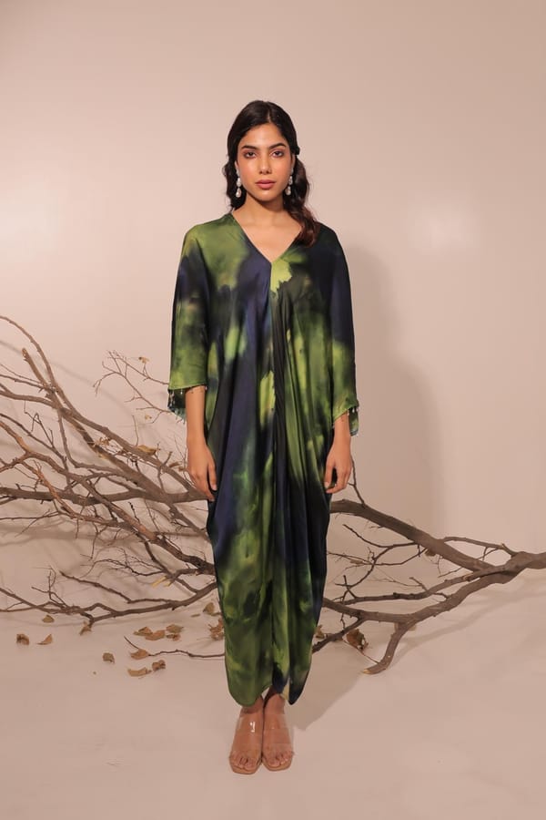 Jheel - Kaftan Dress — Surkh Syahi