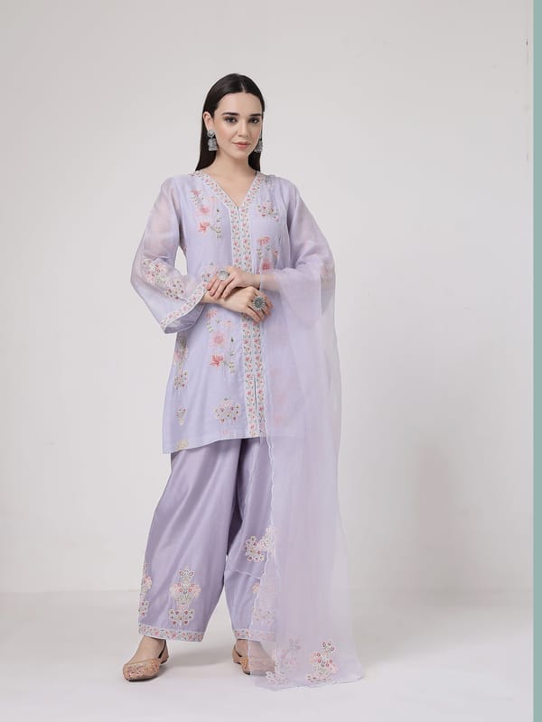 Mauve A-line Suit Set — KAPAAS