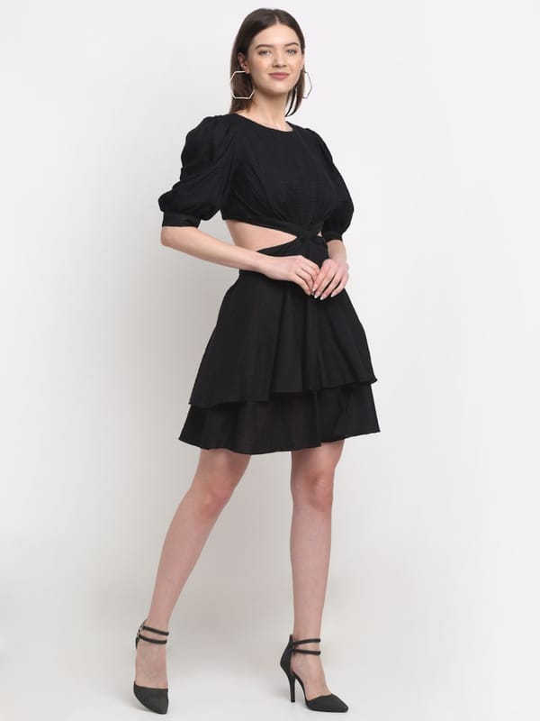 Belinda Tencel Dress- Black — EWOKE STUDIO