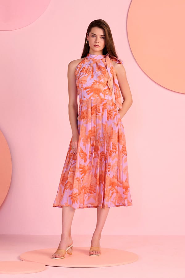 The Coral Irene Midi Dress — House of Soi
