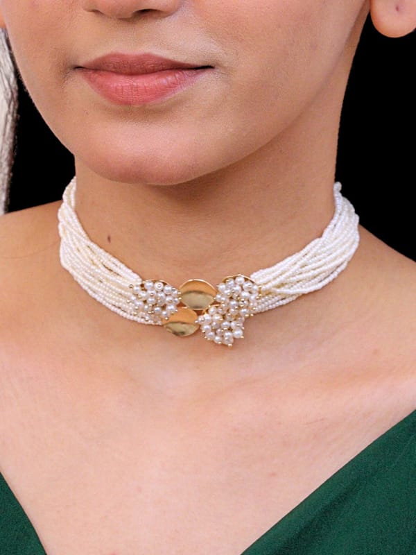 Itihaas Choker for Women Brass 18K Gold Plated — Viana Jewels