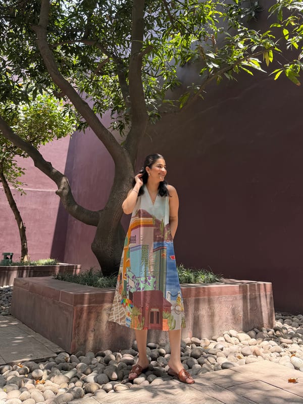 Hibiscus Dress In Casa Parade Print — GAIMA LABEL