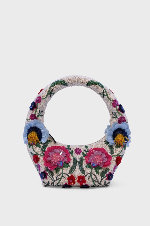 Azure Blossom Embellished Beaded Bag — Versuhz India
