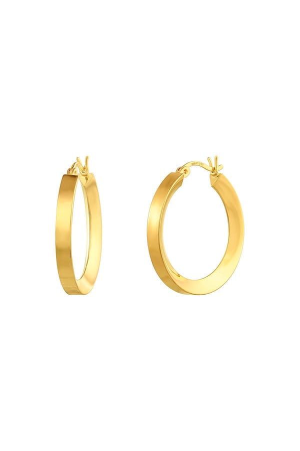Serenity Tapered Medium Hoop Earrings — Miss Jo