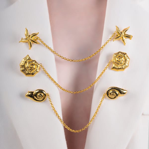 Knobbed Whelk Link Brooch — Equiivalence