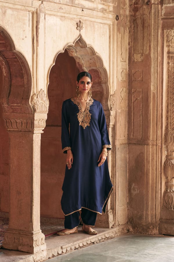 Amaya - Long Kaftan With Salwar — Sheetal Batra