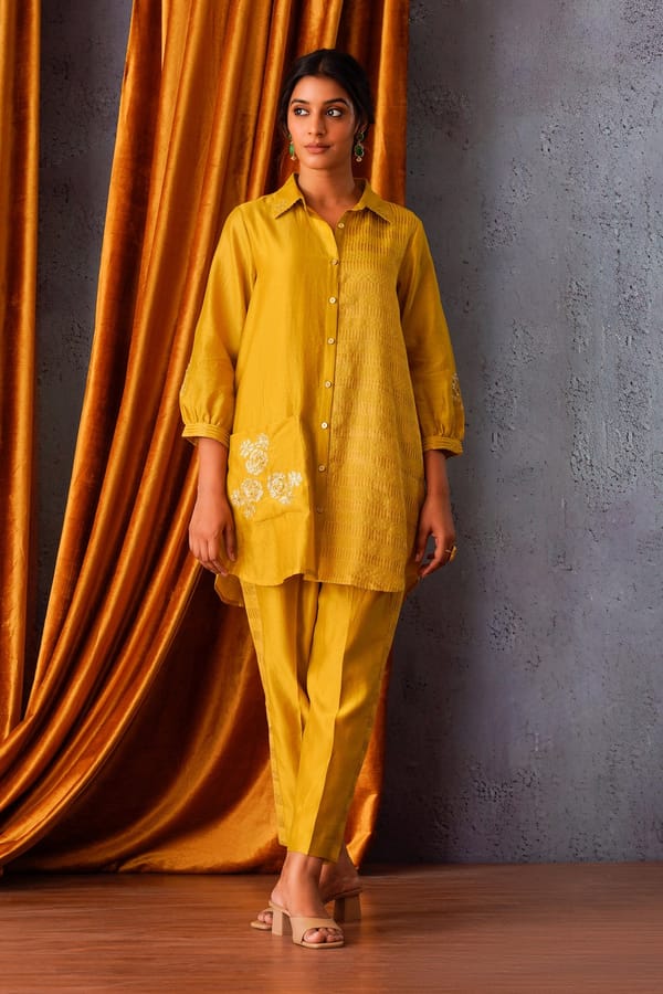Button Down Co-ord Set with Side Pocket — Omi Clothing