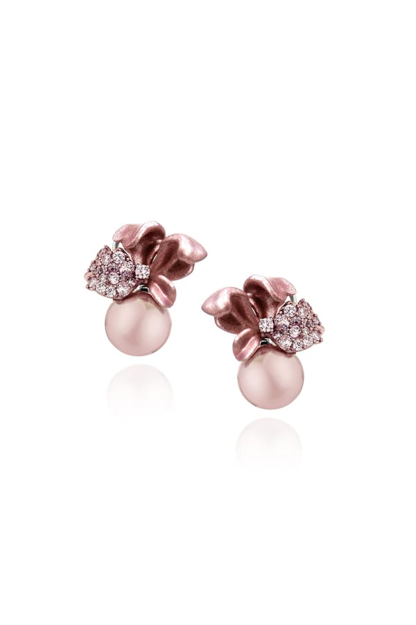 Pink Nocturnal Fleur Stud Earrings — Miss Jo
