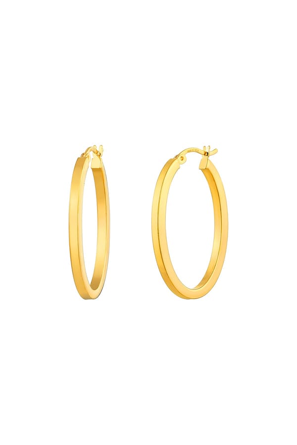 Timeless Oval Large Hoop Earrings — Miss Jo
