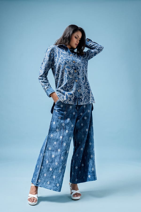 Denim Polka Dot Silver Jeans — Cloth Haus