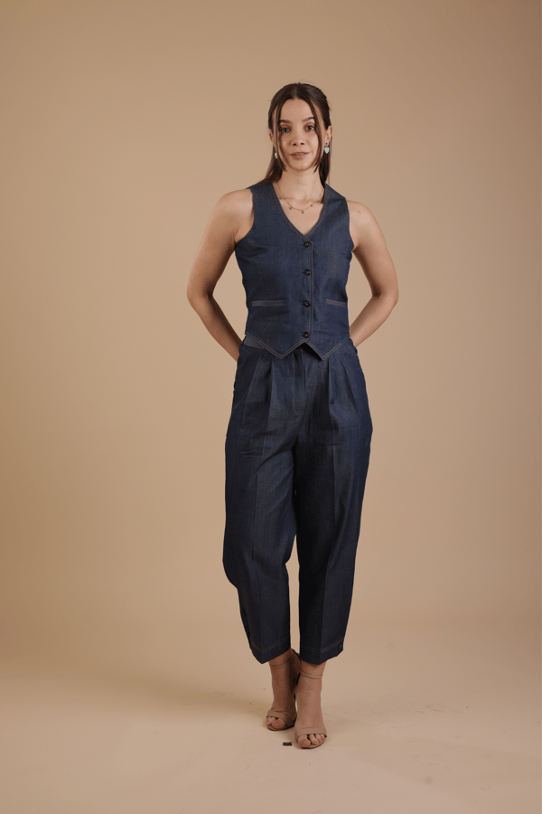 Camille Coord Set (Denim) — Armoire
