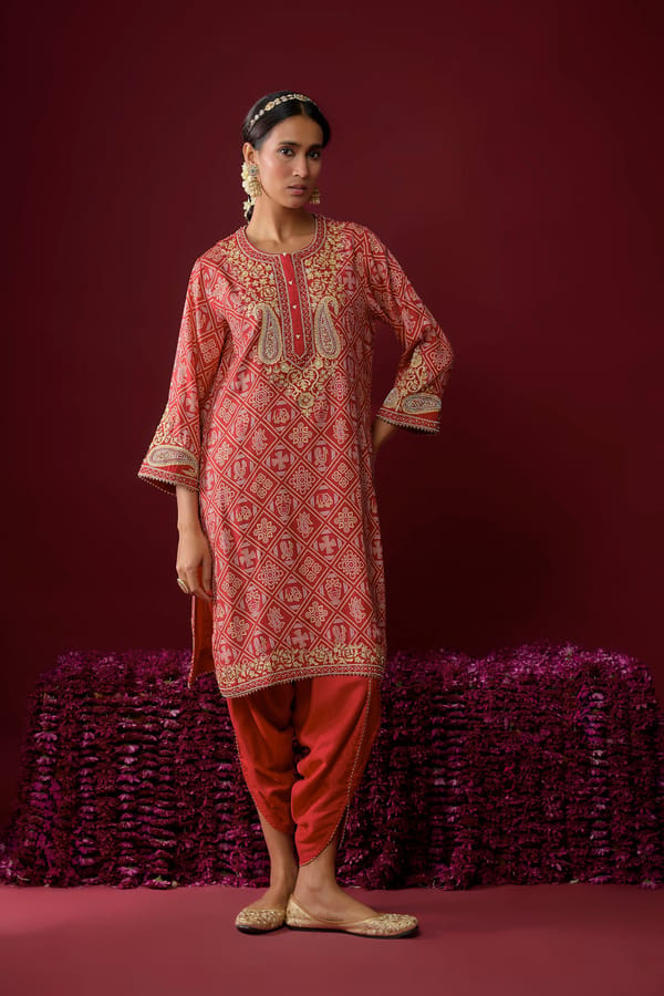 Rafiyah - Short Kurta With Dhoti — Sheetal Batra