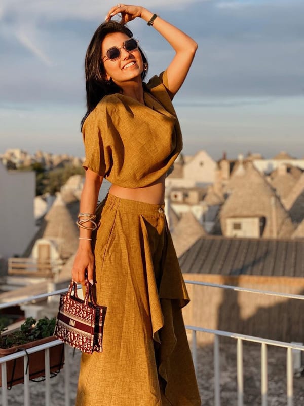 Mersin Mustard Layered Pants — HOUSE OF FETT