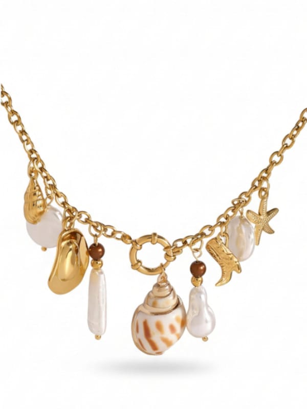18K PVD Gold Plating Stainless Steel Coral — Cao Jewellery