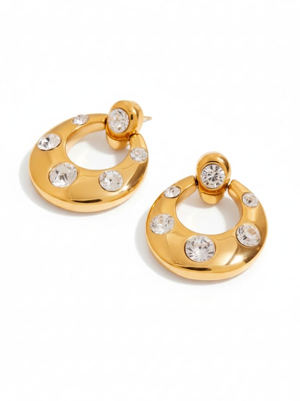 White Zircon Stud Earrings — Cao Jewellery