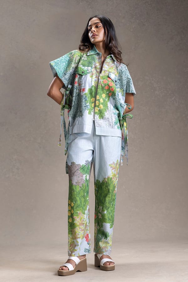 Blume Printed Shacket And Pants — SOUP by Sougat Paul