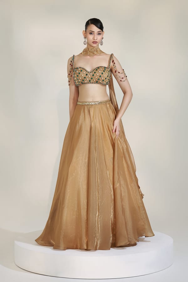 Lustre Jewel Lehenga Set — LIBAS CAFE