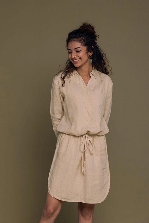 Meet Me By The Cliff Dress In Neutral Beige — REISTOR
