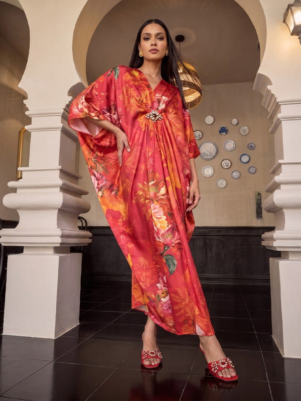 Pink Floral Kaftan — HOUSE OF FETT