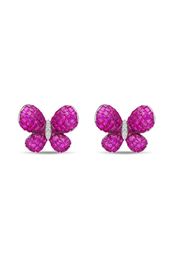 Ruby Whimsical Winged Studs Earrings — Miss Jo