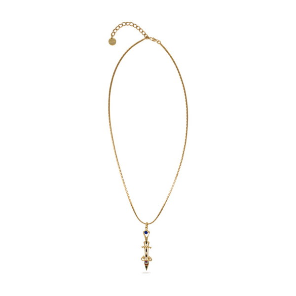Valliyan Indigo Egyptian Sleek Pendant Necklace — Valliyan
