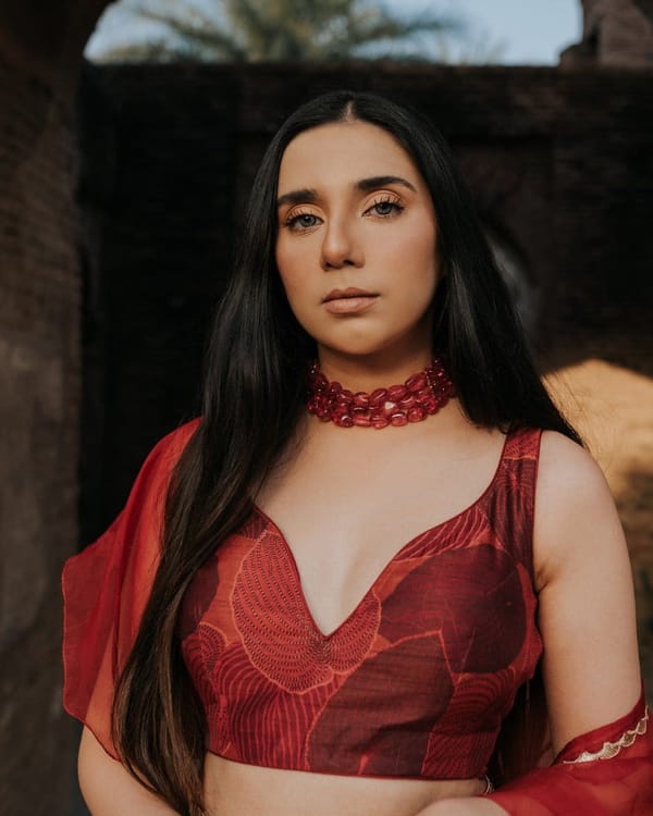 Red Tumbles Choker (3 Lines) — Anaash