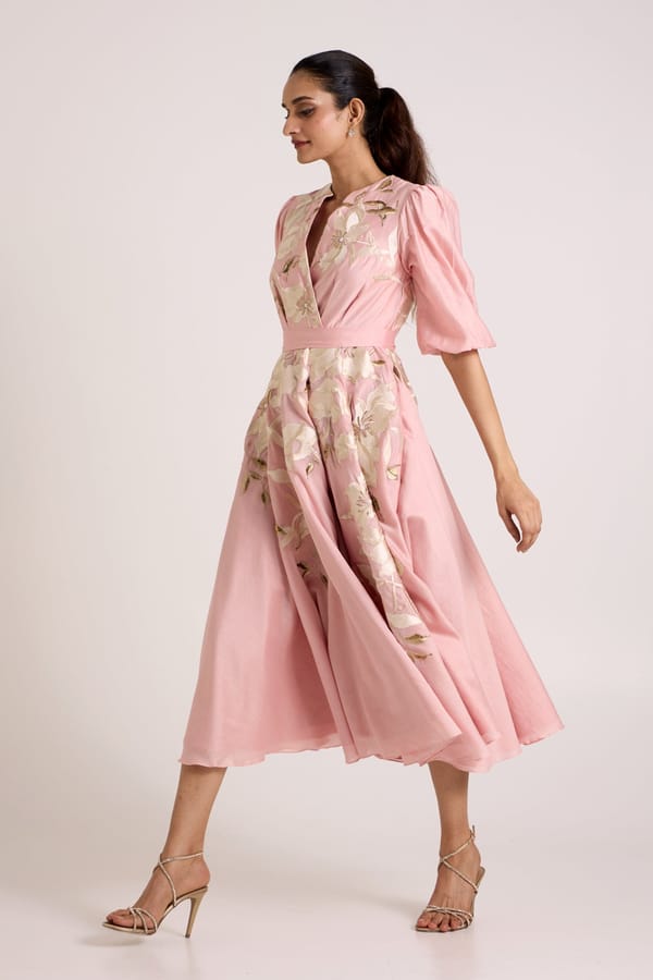 Ice Pink Saira - Circular Midi Dress — Madder Much