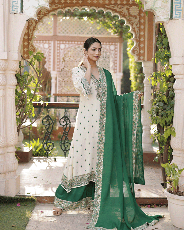 Sheesh Mahal - A-Line Kurta Set — Surkh Syahi