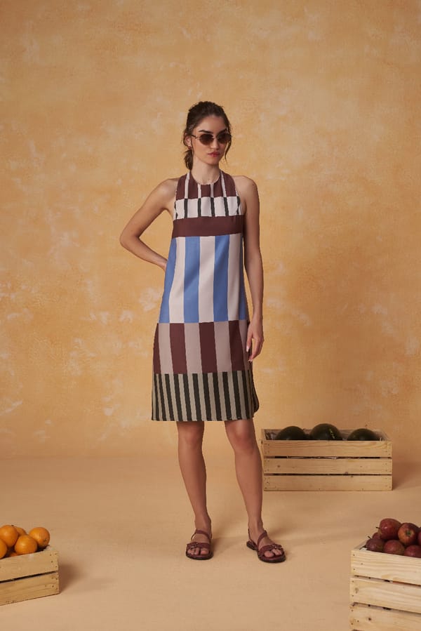 Mosaic Halter Dress — Muvazo