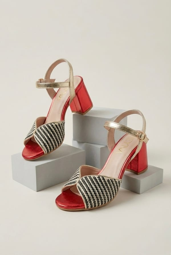 Cherry Contrast Sandal — Reyna