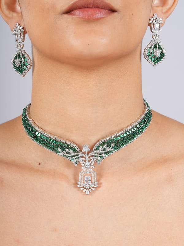 Green Radiance Necklace Set — Cao Jewellery