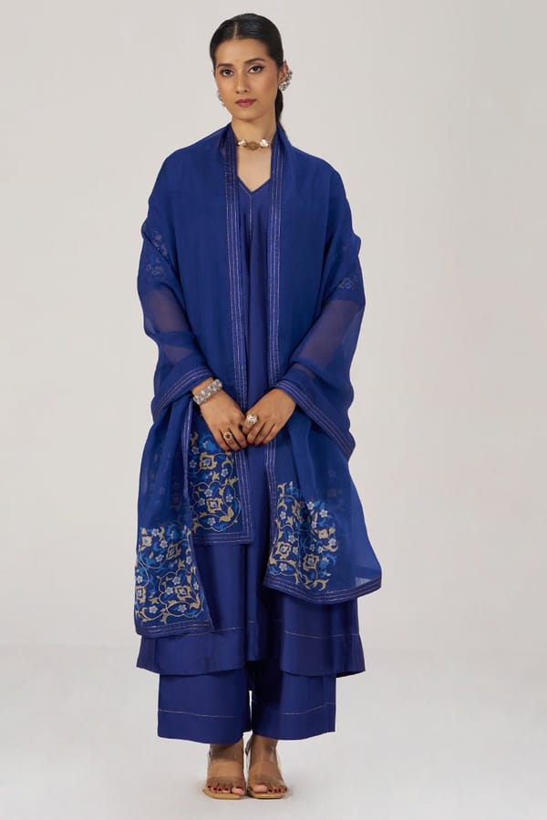 Royal Blue Festive Kurta Set — Ganga Fashions Pvt Ltd
