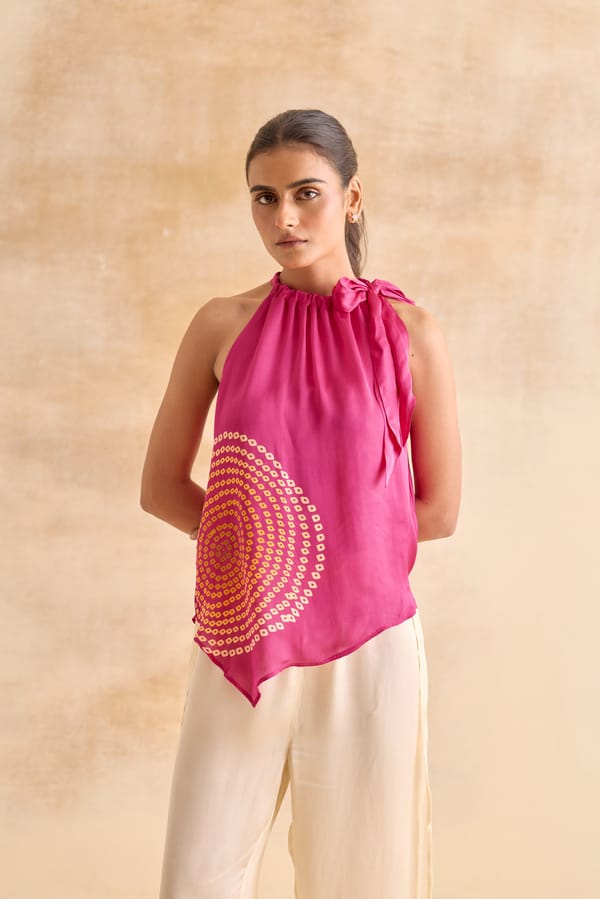 Muse Fuchsia Handkerchief Halter Top — Shop Roho