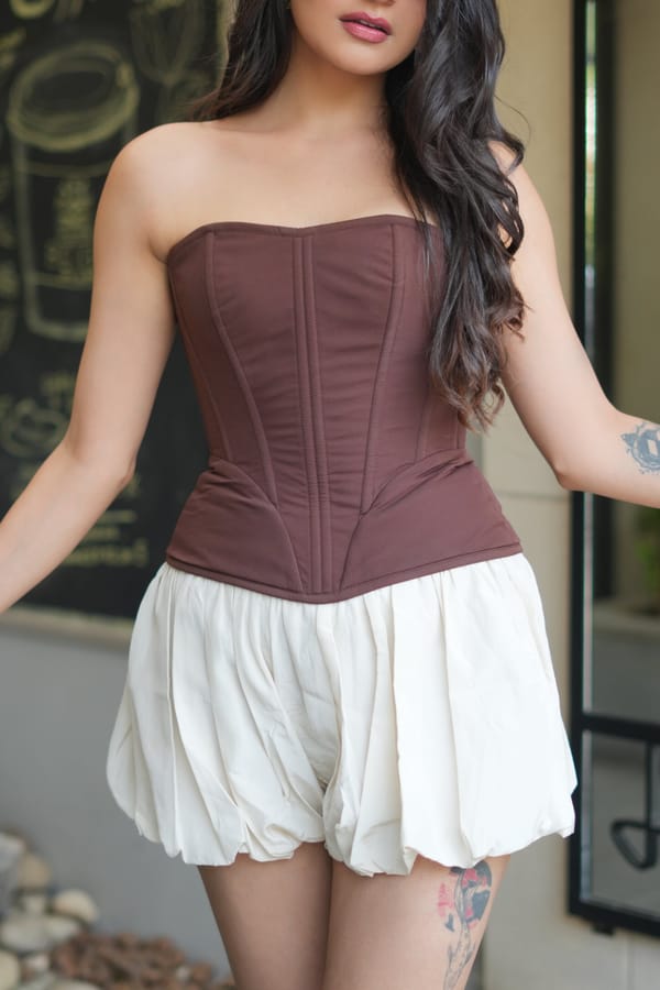 Sculpted Mocha Corset — TOIR