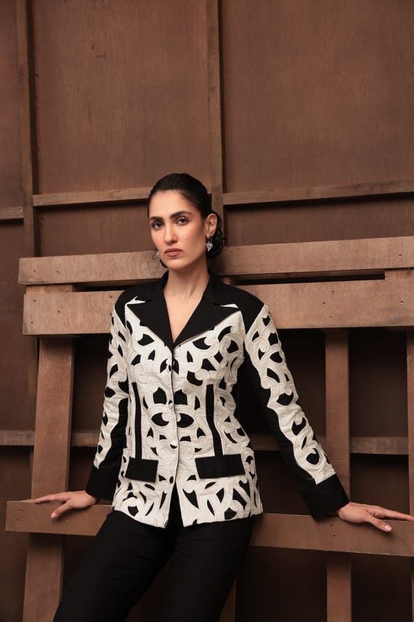 Monochrome Structured Only Jacket — Veera Wear