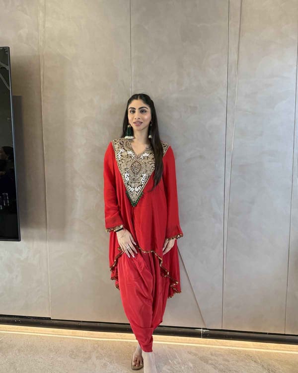 Saanjh Co-ord Set Red — Rivoshia
