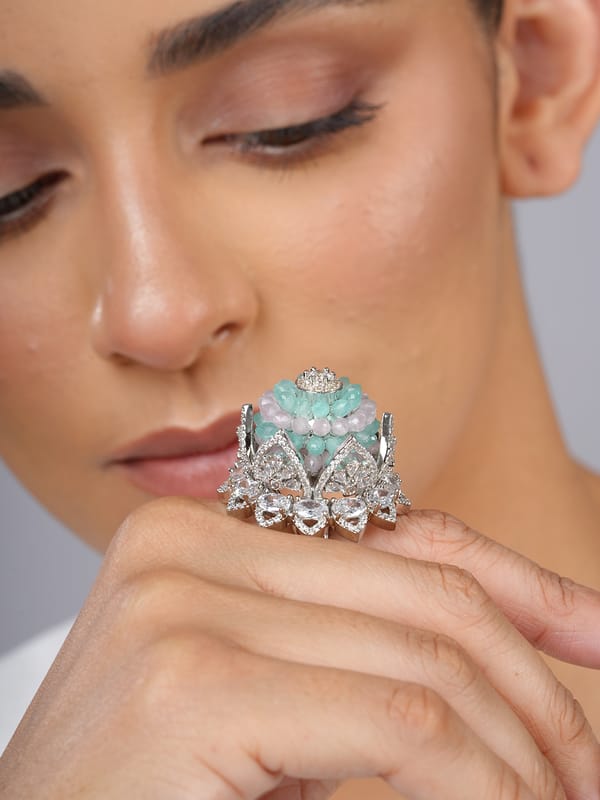Aqua Bloom Ring — Cao Jewellery