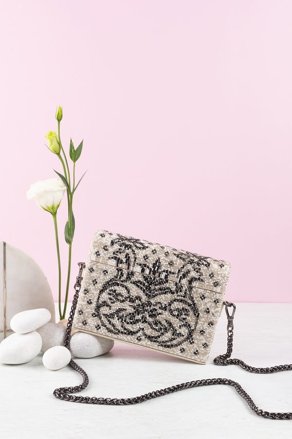 Chandni Beaded Box Bag — The Leather Garden