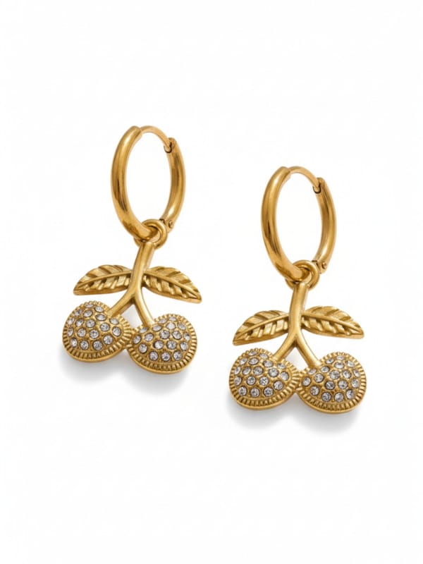 Cherry CZ Earrings — Cao Jewellery